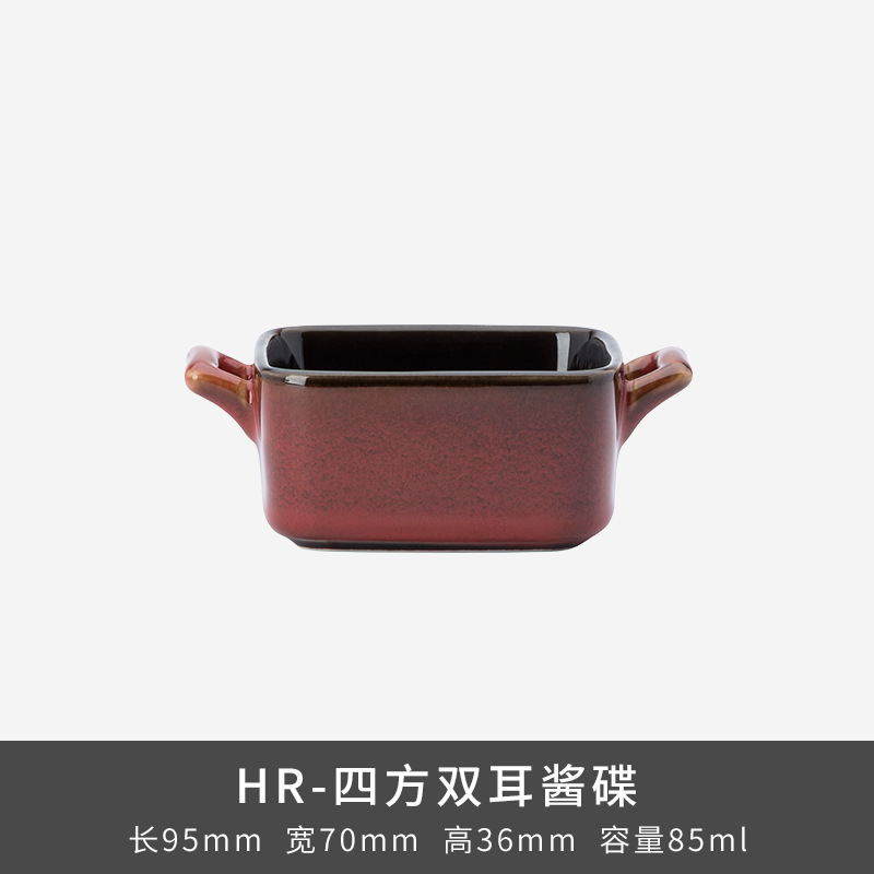 LZ Luxang cerámica horno de platos rojos coloridos horno de cubiertos de lujo ligero ensalada de frutas americana platos de platos para el hogar