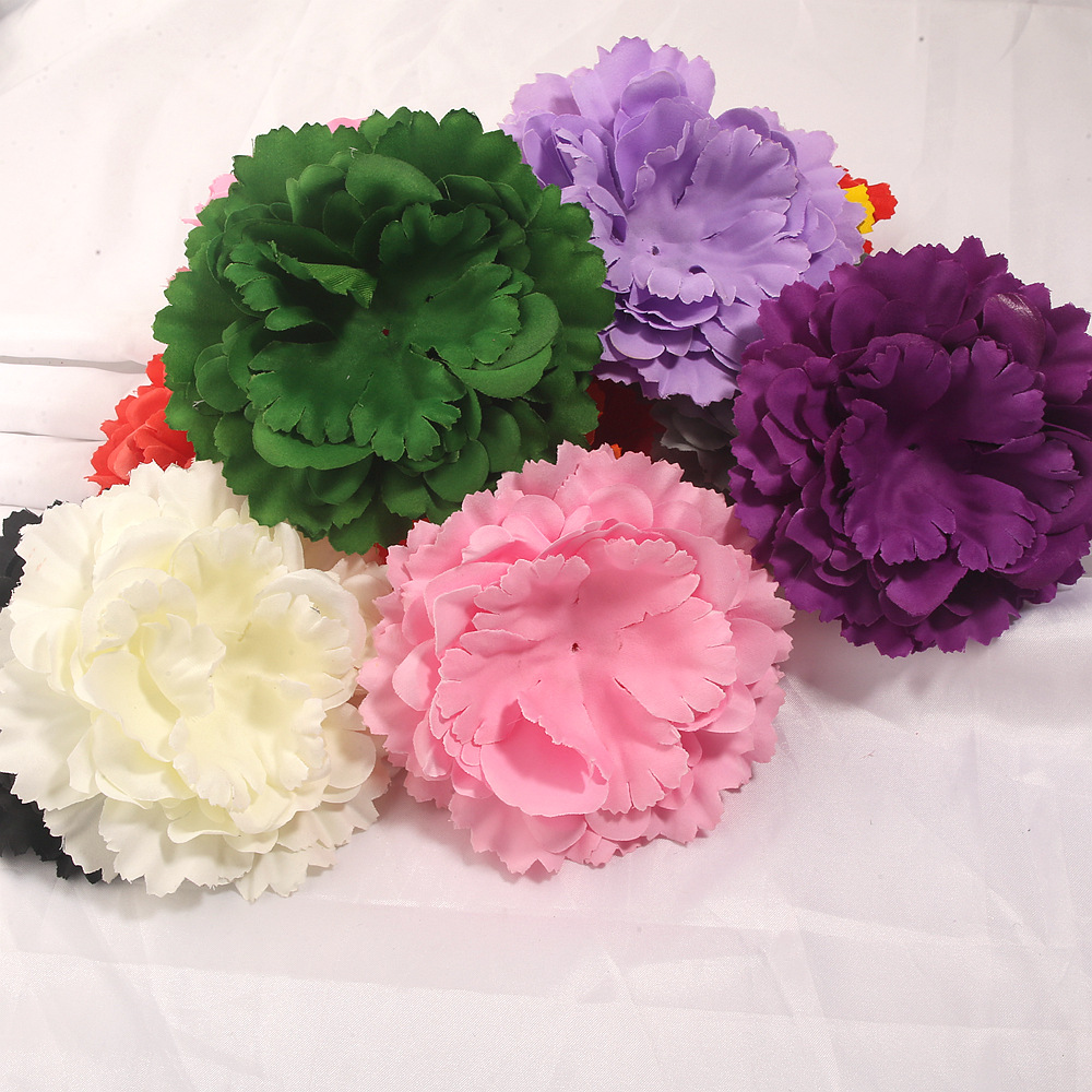 Handmade artificial peony flower brooch, can be paired with pearls and rhinestones, children's hairband, hairpin, headwear, and clothing accessories