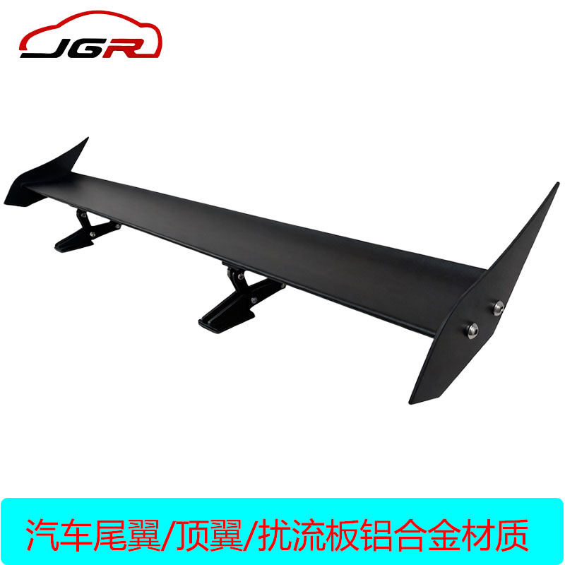 Universal perforated car spoiler modification, aluminum alloy material, two-box and three-box large spoiler, fixed wind wing, GT racing wing