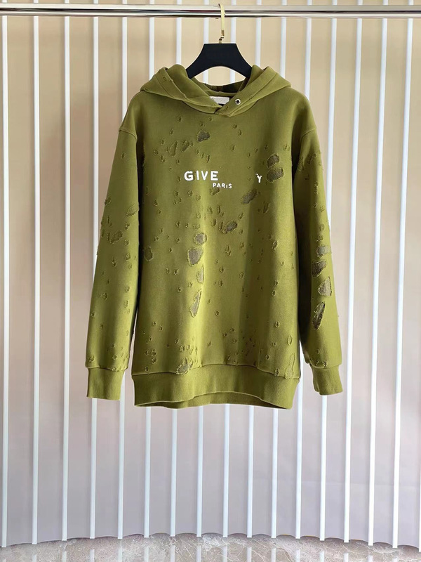欧美潮牌GV天花板破洞连帽衫小字母印花卫衣男女同款潮流时尚百搭|undefined