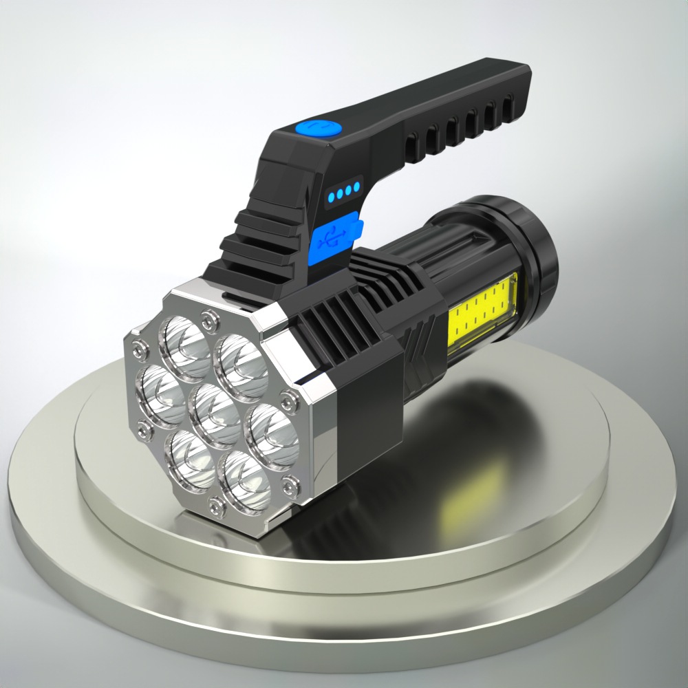 Detección de rastro 7 lámpara portátil multifuncional LED luz fuerte carga de trabajo al aire libre portátil lámpara lateral linterna al por mayor Nuevo