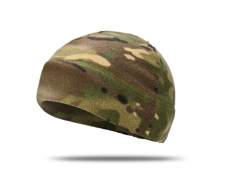 Invierno calentamiento cubierta de cabeza gruesa máscara de ciclismo al aire libre camuflado sombrero de frío masculino casco sombrero de terciopelo calentamiento