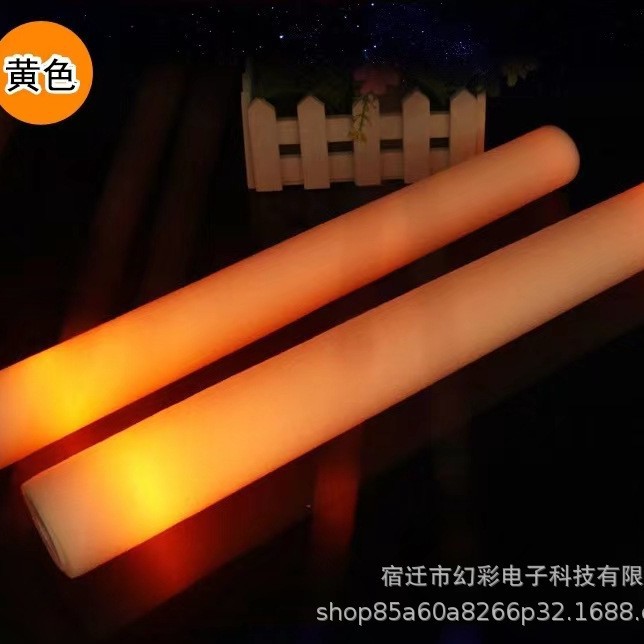 Coloridas esponjas de mano fluorescentes refuerzo props flash stick rescue stick luminescent bar atmósfera al por mayor colorido