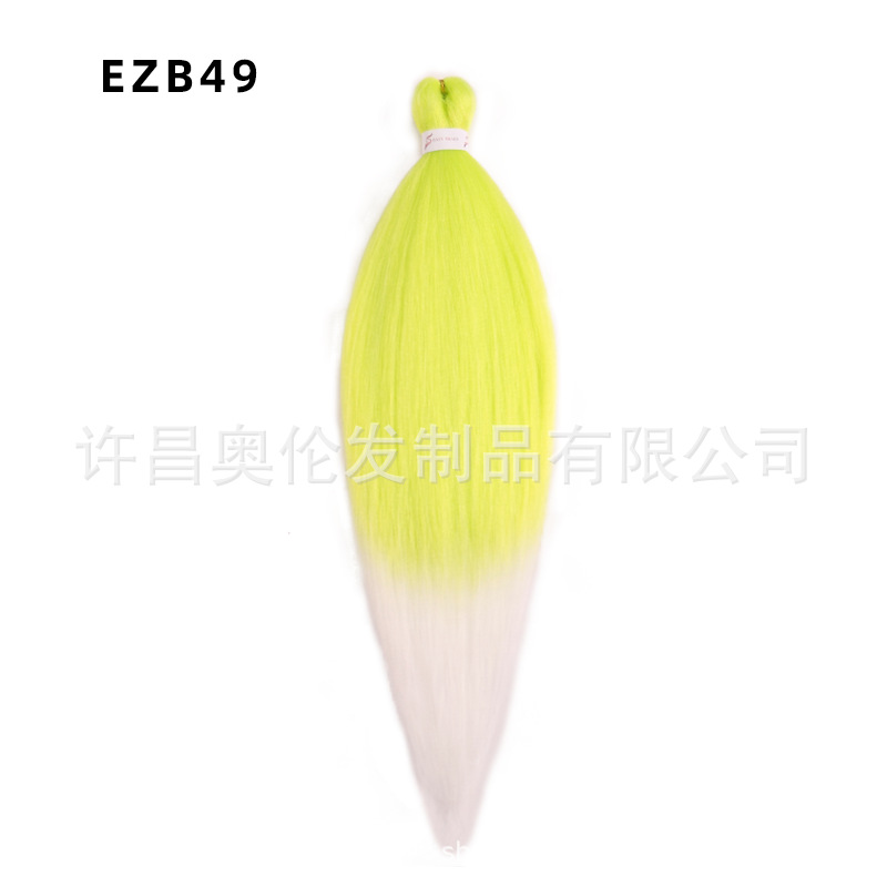 EZ peluca floja suave de fibra química africana 26 pulgadas 90 gramos de PVC bicolor ignífugo seda de baja temperatura gran trenza