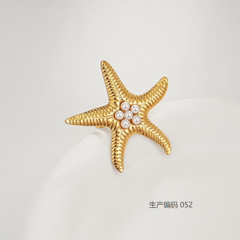 Starfish Pearl-Stainless Steel Plating (39*41mm)
