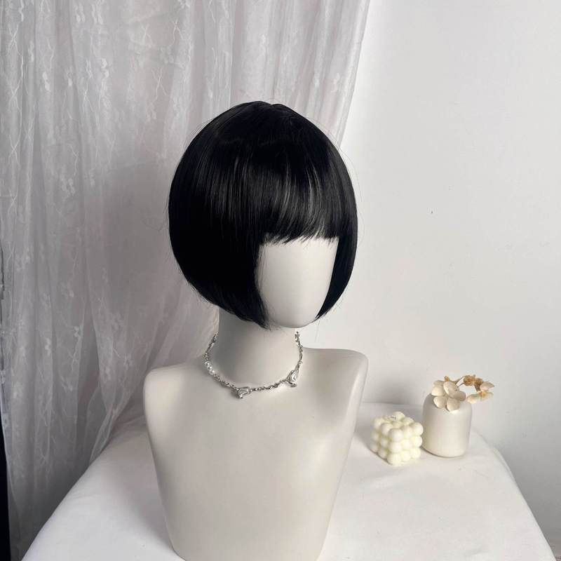 AliExpressクロスボーダーエアバングボブショートヘアフルウィッグ安定した供給源外国貿易工場卸売|undefined