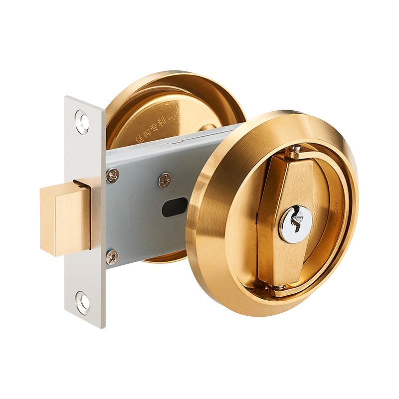 Cerradura de puerta invisible cerradura oculta cerradura de fondo pared deslizante cerradura de puerta doble gancho cerradura de puerta cerradura de acero inoxidable 304