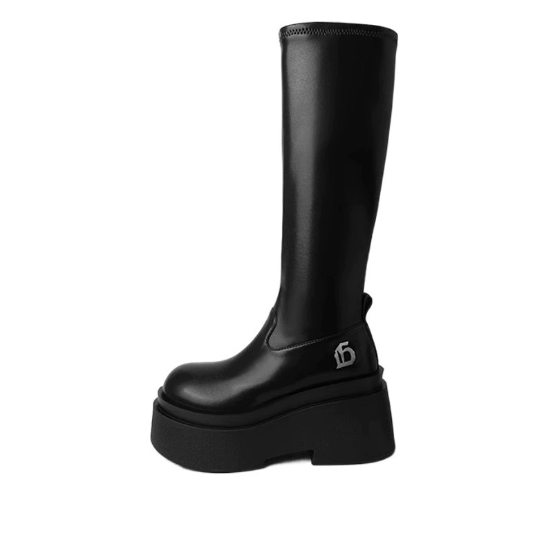 В наличии и отправляются немедленно! Эластичные утягивающие сапоги на толстой подошве для увеличения роста, высокие сапоги для миниатюрных женщин, сапоги выше колена, зимние сапоги для верховой езды.