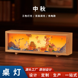 Creative Pat Lamp Bluetooth Audio Wood Carving Lamp Decoration Home Bedroom Practical Table Lamp 3D Stereo Night Light Gift