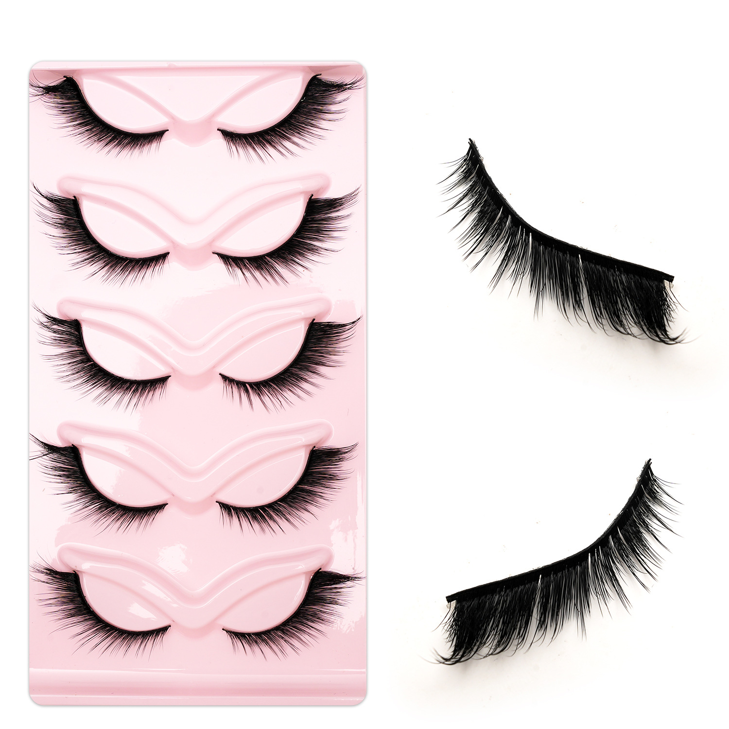 Europa y América ojo de gato zorro línea de ciegas falsas ciegas densas naturales una pieza de ojo negro ciegas al por mayor transfronterizas