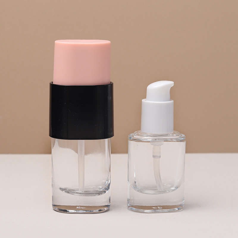 现货30ml日化玻璃包材 粉底液精华乳润肤乳液瓶 化妆品分装瓶