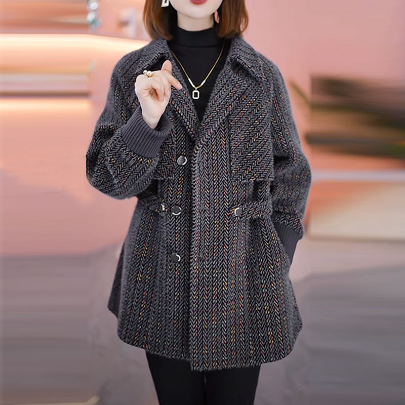 时尚雪尼尔绒加厚加棉新款棉袄女遮肉显瘦休闲气质多巴胺外套|undefined
