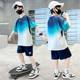 Boys' Quick-drying suit 2025 Summer New Children's Gradient Two-piece Short-sleeved Summer Ball Dress T-shirt