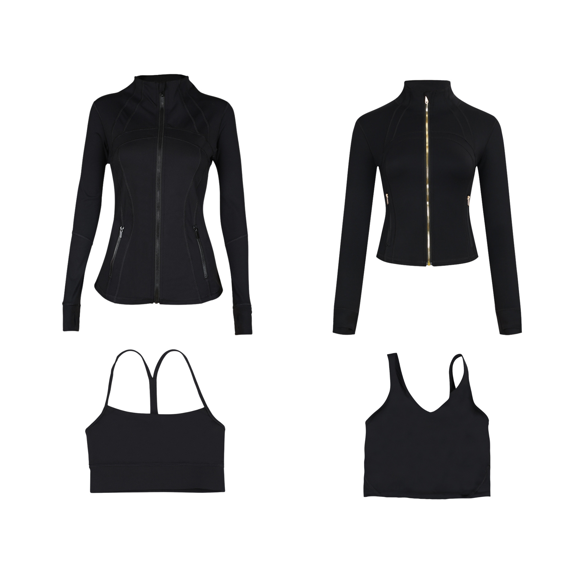 Women's Slim Fit Active Set Jacket And Vest Collection For Sport_voghion.com