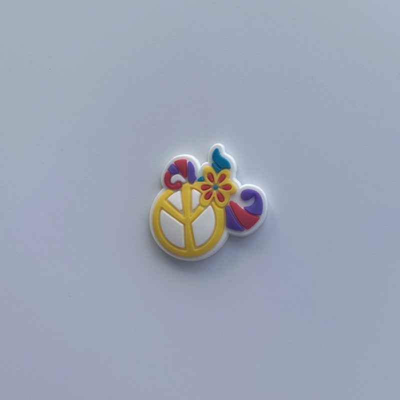 Amazon transfronteriza zapatos flor paz amor PVC de dibujos animados de goma suave agujero zapatos accesorios zapatos decoraciones accesorios en stock