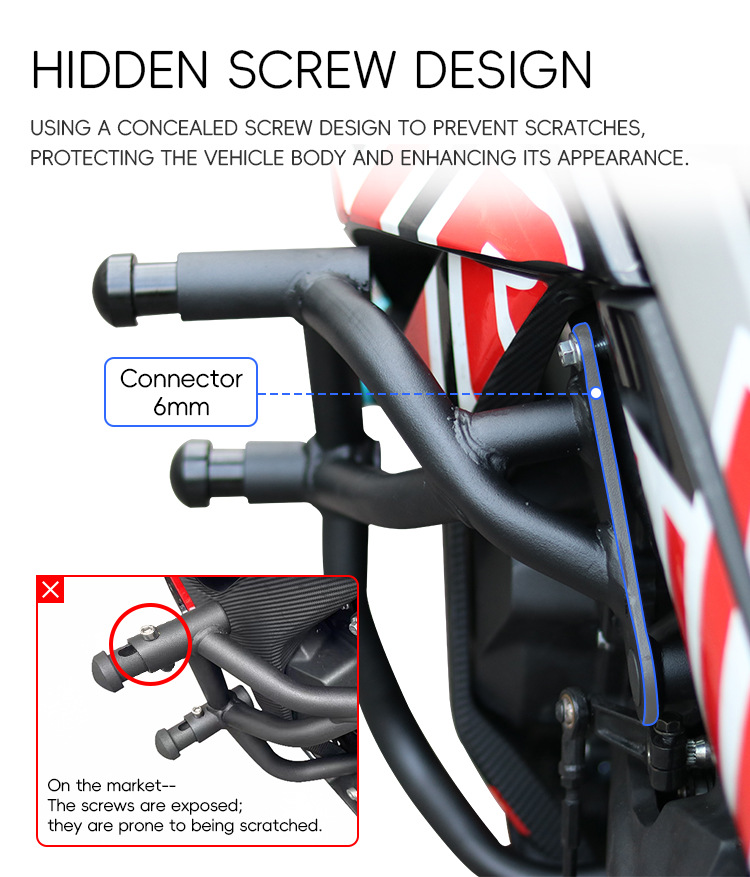 Suitable for CFMOTO SR450 crash bars, anti-fall springs, racing bars, 450NK protective stunt bars, motorcycle crash protection modification