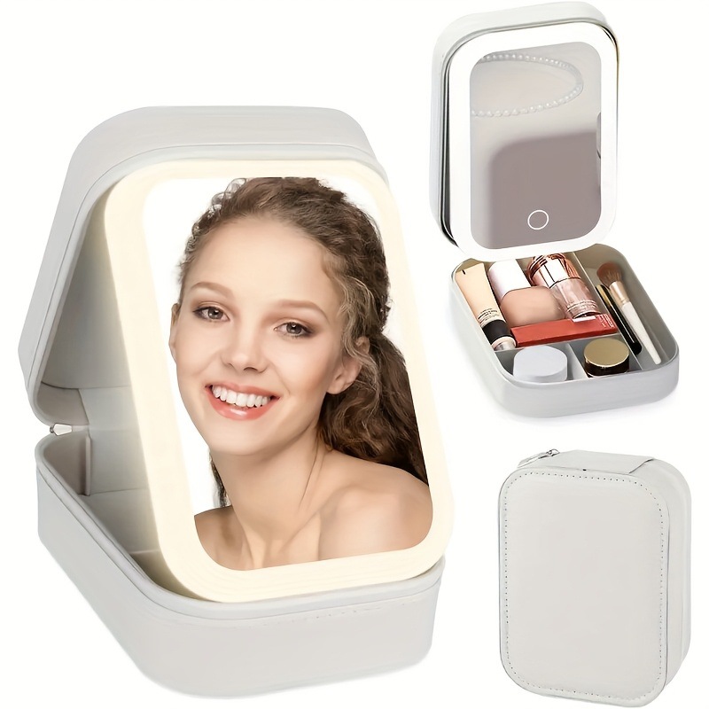 Portable Makeup Box Pink Portable Travel Makeup Mirror Box