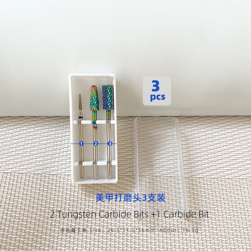 acero tungsteno uñas pulizando cabeza caja cerámica pulizante de piel muerta pretratamiento de eliminación de uñas pulizante herramienta de uñas