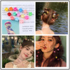 Small resin flower-shaped, bangs, brand accessory, Korean style, internet celebrity