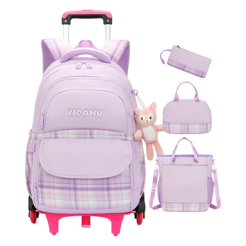 Peces naturales nuevo grado 2 a 6 escalera escalada trolley mochila chica de secundaria gran capacidad desmontable entrega