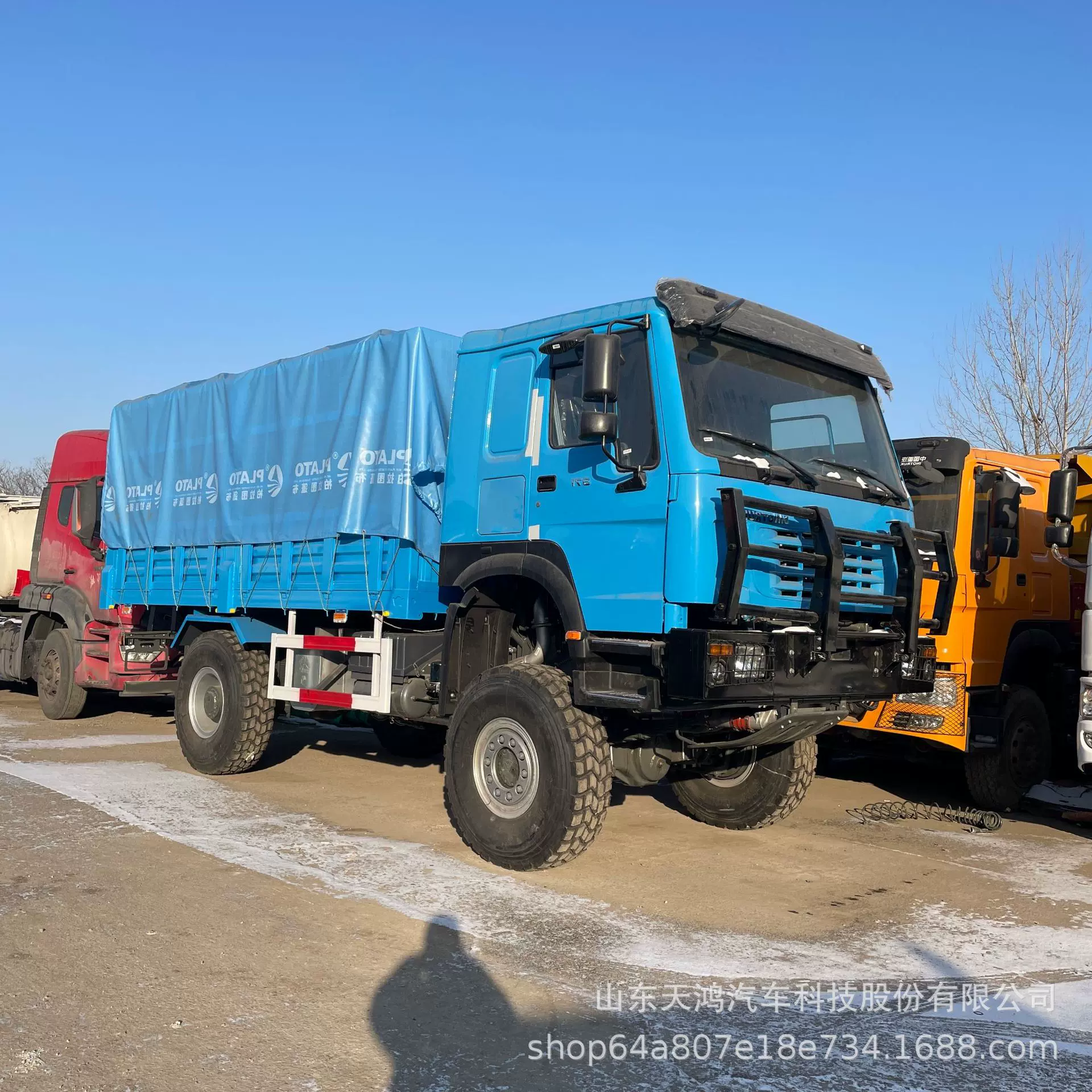 跨境供应重汽豪沃HOWO 4X4载货汽车自卸车371载货车自卸卡车Truck