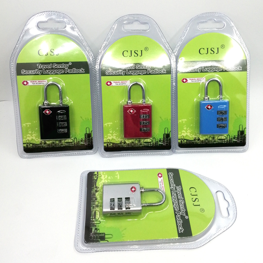 Outside Customs Lock TSA Bag Password Hanging Zinc Alloy 3 -digit mechanical password lock available color 4