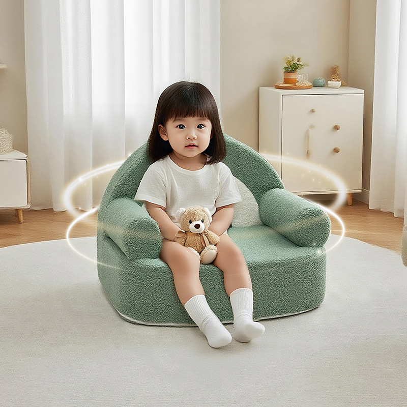 Cross-Border New Children's Sofa Cashmere Cute Single Baby Seat Sofa Children's Room Leisure Small Sofa