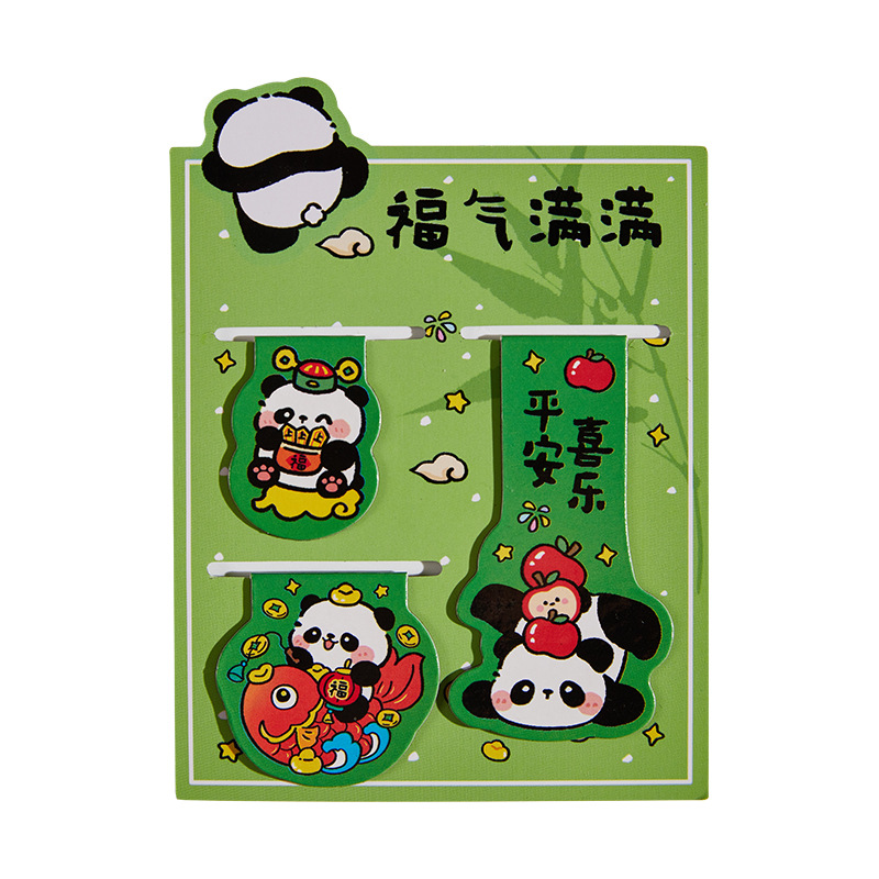 Panda creativo de absorción de marcadores adorables marcadores para estudiantes de primaria multifuncional exquisito clip de libros papelería recompensa pequeño regalo