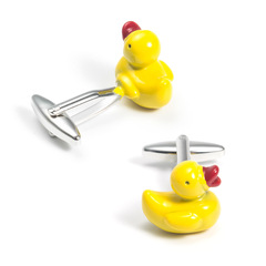 高檔小黃鴨琺瑯烤漆動物金屬袖扣 外貿男士法式襯衫袖扣批發