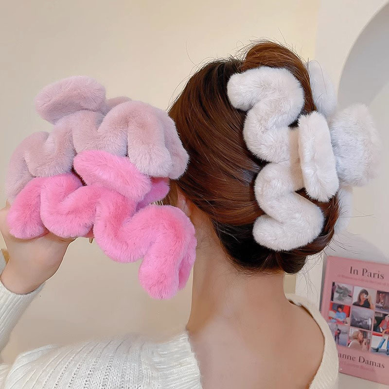 Peluche oversize, forcina per capelli Cloud, volume per capelli, dopamina, dolce ricciolo per capelli, accessorio per capelli con clip a forma di squalo_voghion.com
