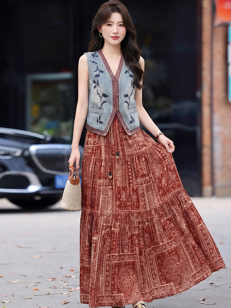 đầm suông nữ midi