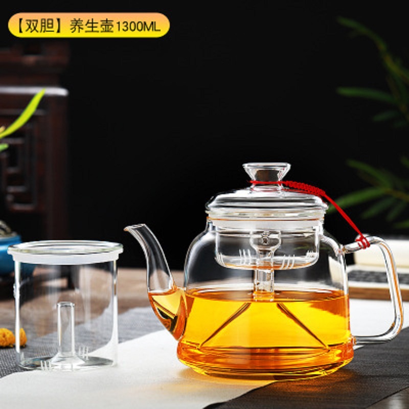 Fábrica al por mayor tetera de vidrio de alta borosilicato material tetera de cocina olla de energía de gran capacidad estufa de cerámica eléctrica tetera de flores y hierba
