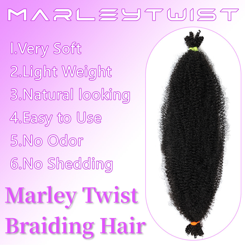 África rasgado oruga peluca ganchillo rizado trenzas esponjosas Afro Marley Braid Jumbo