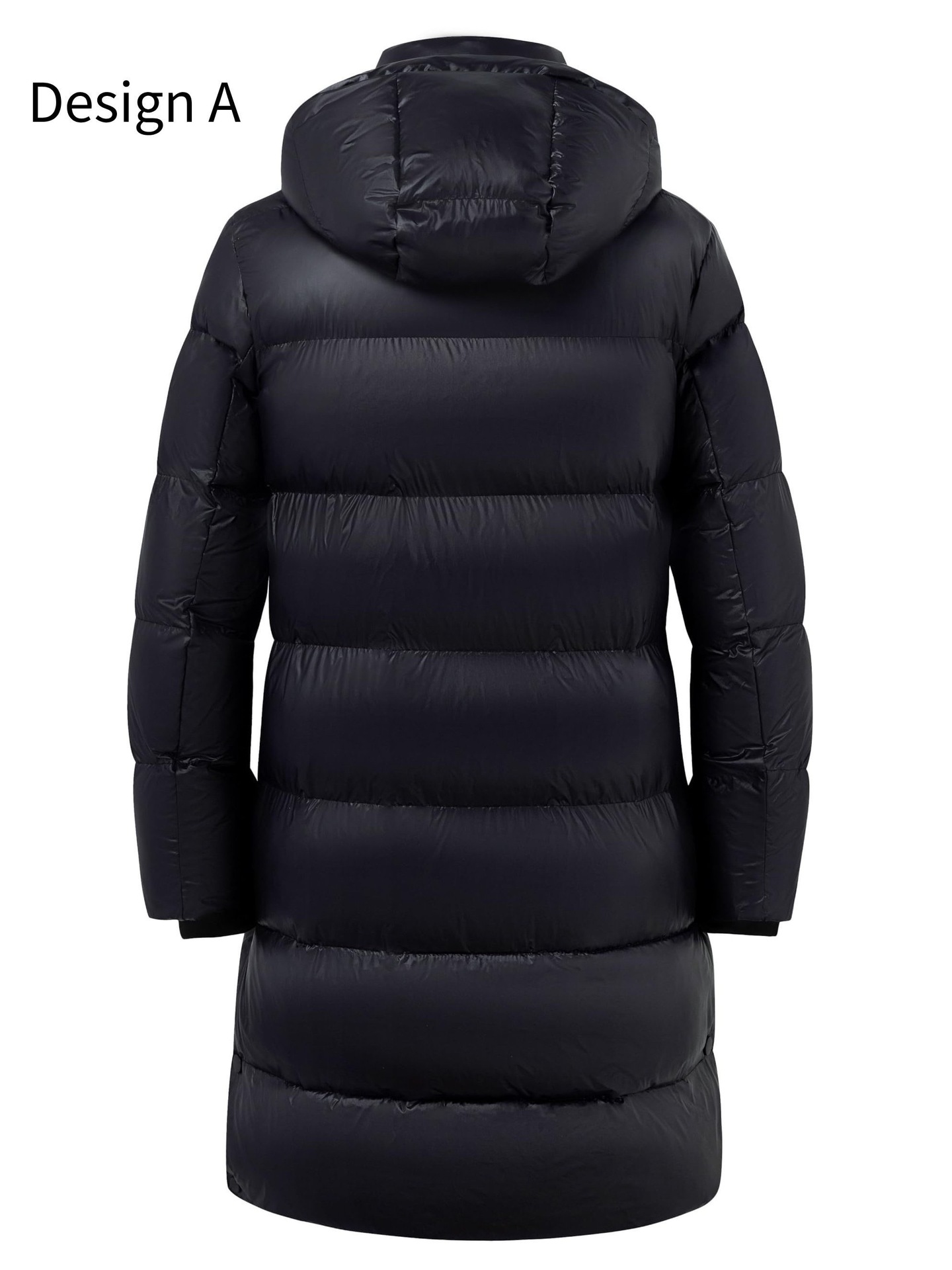 Women's Winter Quilted Puffer Jacket Black Windproof High