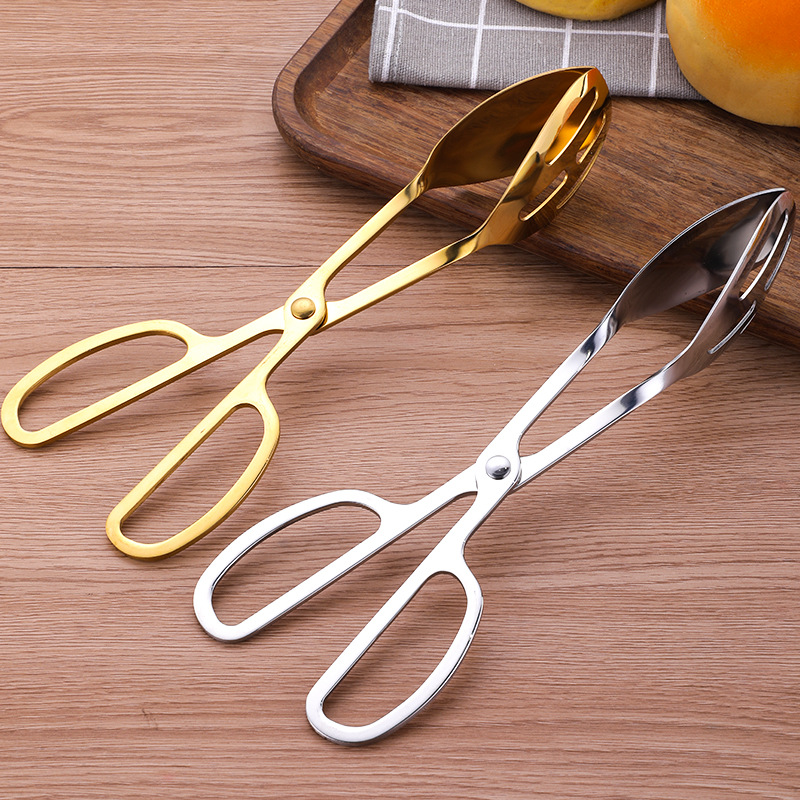 304 stainless steel food clip steak barbecue clip bread barbecue carbon clip food scissors clip Source manufacturers