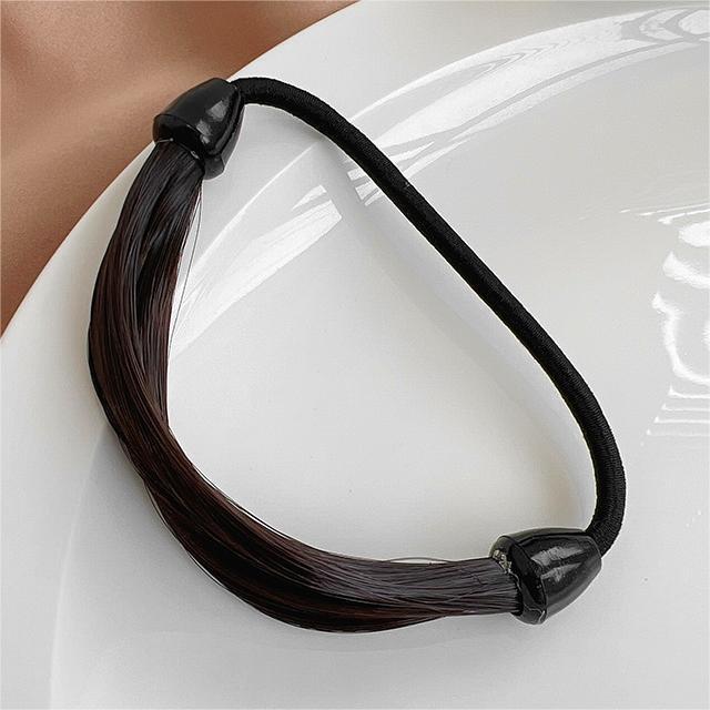 Peluca cuerda de pelo 2023 nueva banda de goma femenina Cola de Caballo banda de pelo cuerda de pelo como pelo alto elástico cubierta de cuero tocado