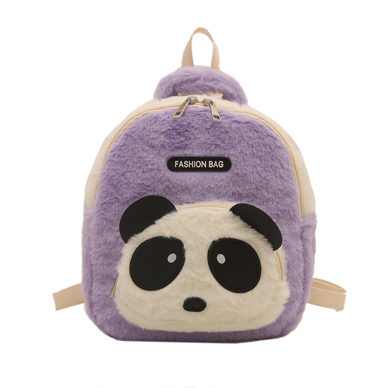 2025 nueva mochila infantil de peluche jardín de infantes caricatura lindo panda pequeña mochila mini mochila bebé