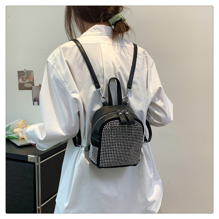 327g Weight Pu Leather Lining Material Zipper Closure Type Single Shoulder Strap Strap Type Shoulder Bag Bags Type Color Block Solid Color Casual Holiday Daily Women's Backpack