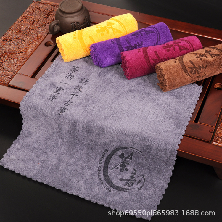 Ultra-Fine Fiber Tea Towel, Thickened, Highly Absorbent, Lint-Free, Suitable for Cleaning Tea Sets, Can Be Customized with Logo Ultra-Fine Fiber Tea Towel, Thickened, Highly Absorbent, Lint-Free, Suitable for Cleaning Tea Sets, Can Be Customized with Logo