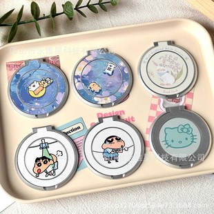 Ins Japanese and Korean Cute Little Animal Cartoon Hello Kitty Foldableable Ultra-Thin 360-Degree Rotating Adhesive Mobile Phone Holder