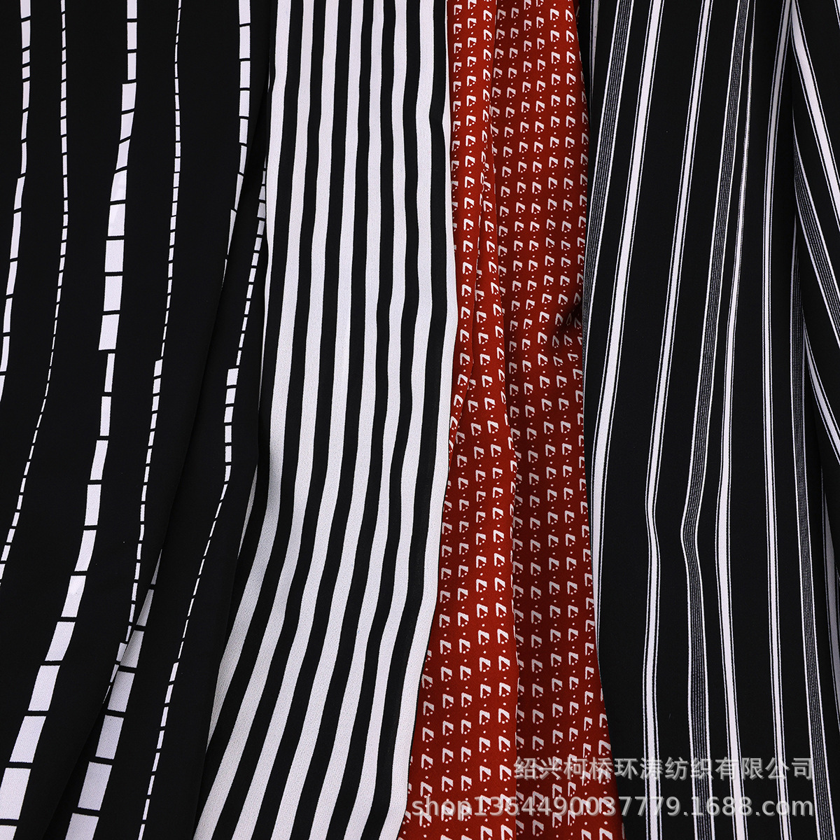 夏季菱形麻雪纺同款几何条子适用服装衬衫裤子不透雪纺连衣裙布料