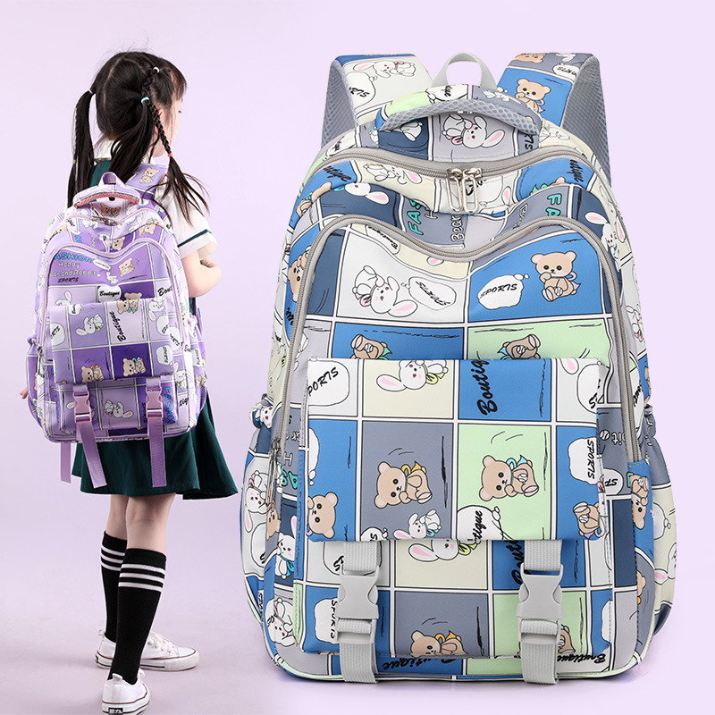 Nueva mochila escolar para estudiantes de primaria, grado 3456 de alta capacidad de estudiantes de secundaria, mochila de hombro de impresión de alto valor facial