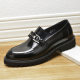 Factory Explosions Autumn New Men's Leather Shoes Top Layer Cowhide Patent Leather Business Leather Shoes Thick Sole Pointed One Step Men's Shoes