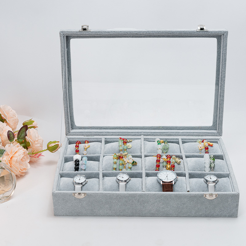 12 Gespresso Pillow Ice Fleece Watch Box Bracelet Display Plate Bracelet Jewelry Storage Box Gift Box Hand Jewelry Box