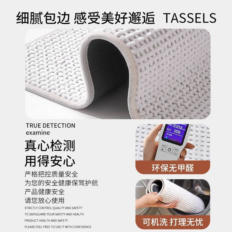 Baño moderno simple absorción de agua esterilla de suelo inodoro puerta de baño esterilla antideslizante hogar esterilla de puerta