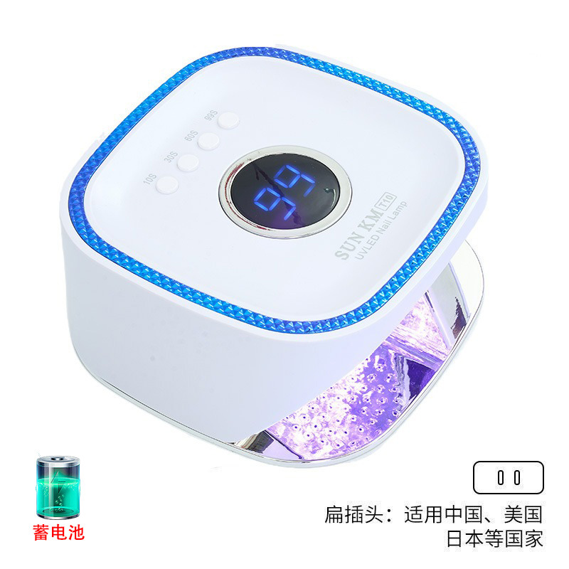 Lámpara de manicura reflectante lámpara de cristal lámpara de manicura de perlas 48W luz de fototerapia de alta potencia pegamento de manica UV + LED