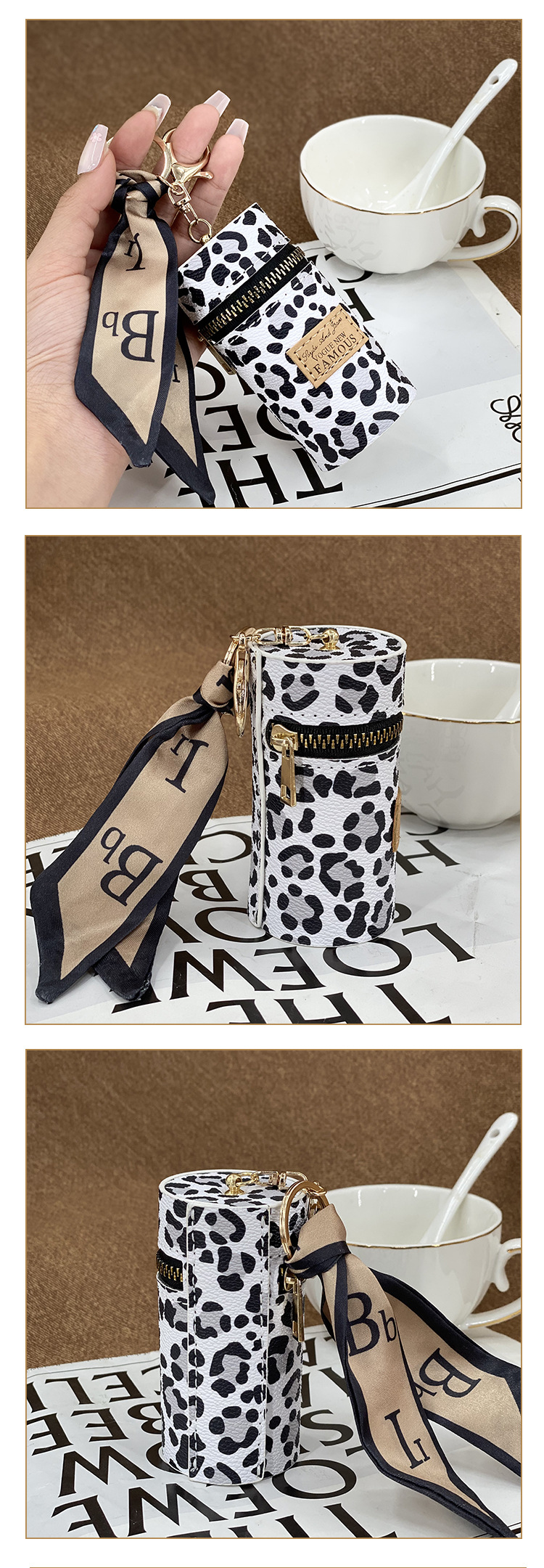 37g Weight Zipper Closure Type Coin Purse Bags Type Casual, Daily Occasion Pu Leather Material Unisex Leopard Pu Leather Zipper Coin Purses