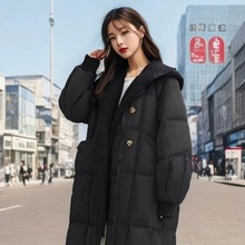 2023年新款冬季棉服女中长款宽松加厚设计感棉衣棉袄潮流韩版外套