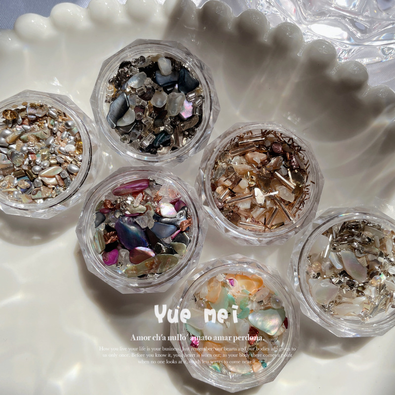 Japanese Nail Art Baroque Shell Stone Set Little Red Book Mixed Gravel Sequin DIY Nail Jewelry Sticker Japanese Nail Art Baroque Shell Stone Set Little Red Book Mixed Gravel Sequin DIY Nail Jewelry Sticker