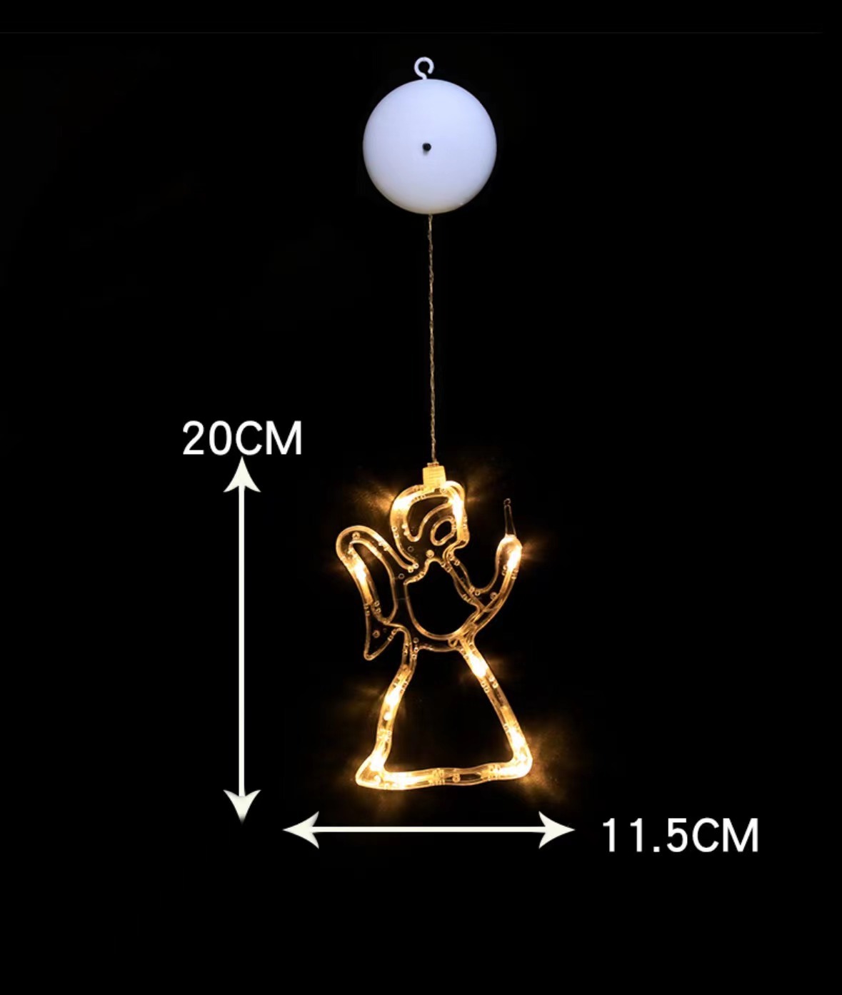 Lámpara de ventura LED de Navidad decoración Santa muñeco de nieve ventana de diseño creativo de la escena de vacaciones